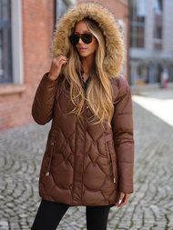 Women's Winter Jacket - Chocolate OZONEE JS/5M3332/158