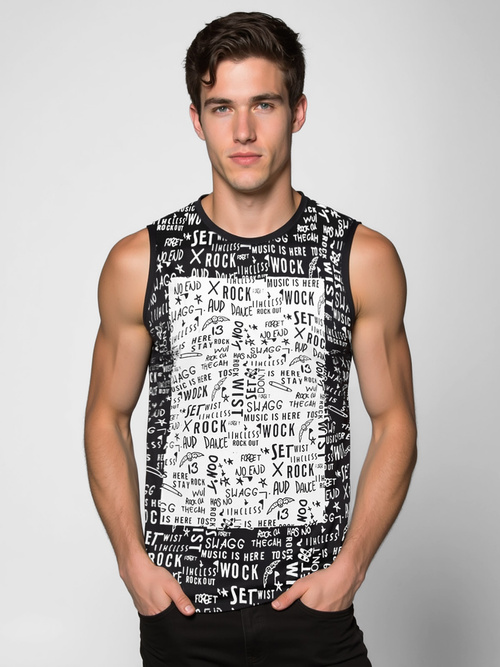 Men's Tank Top - Black OZONEE O/T103/3Z