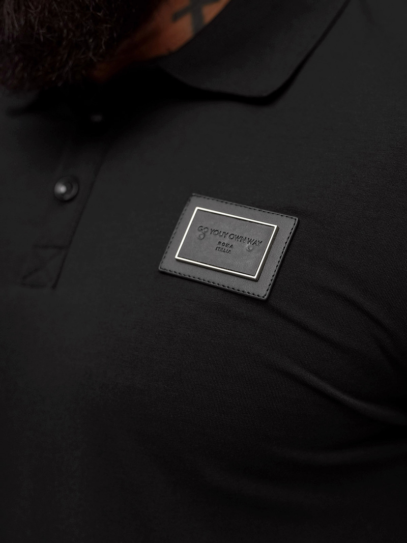 Men's Polo Shirt - Black OZONEE NB/MT3124