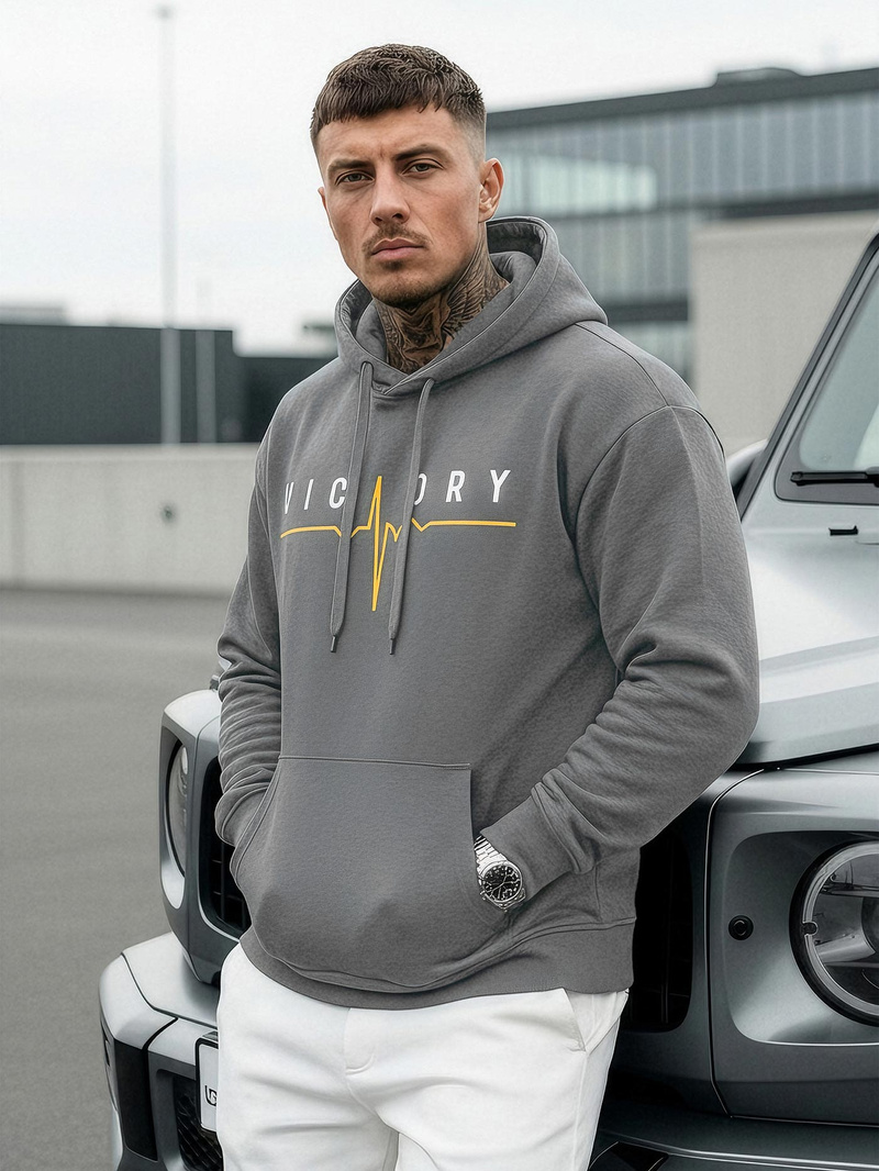 Men's Hoodie - Dark Grey OZONEE JS/8B1757/5