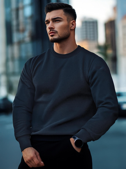 Men's Sweatshirt - Navy Blue OZONEE JS/2001-10Z