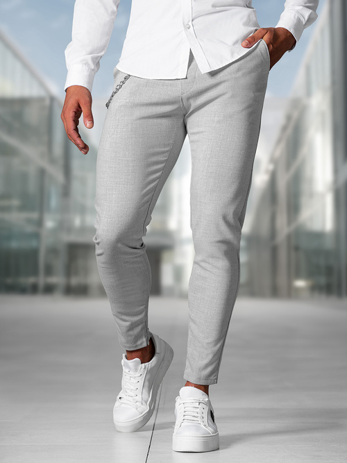 Men's Chinos - Grey OZONEE DJ/3300Z