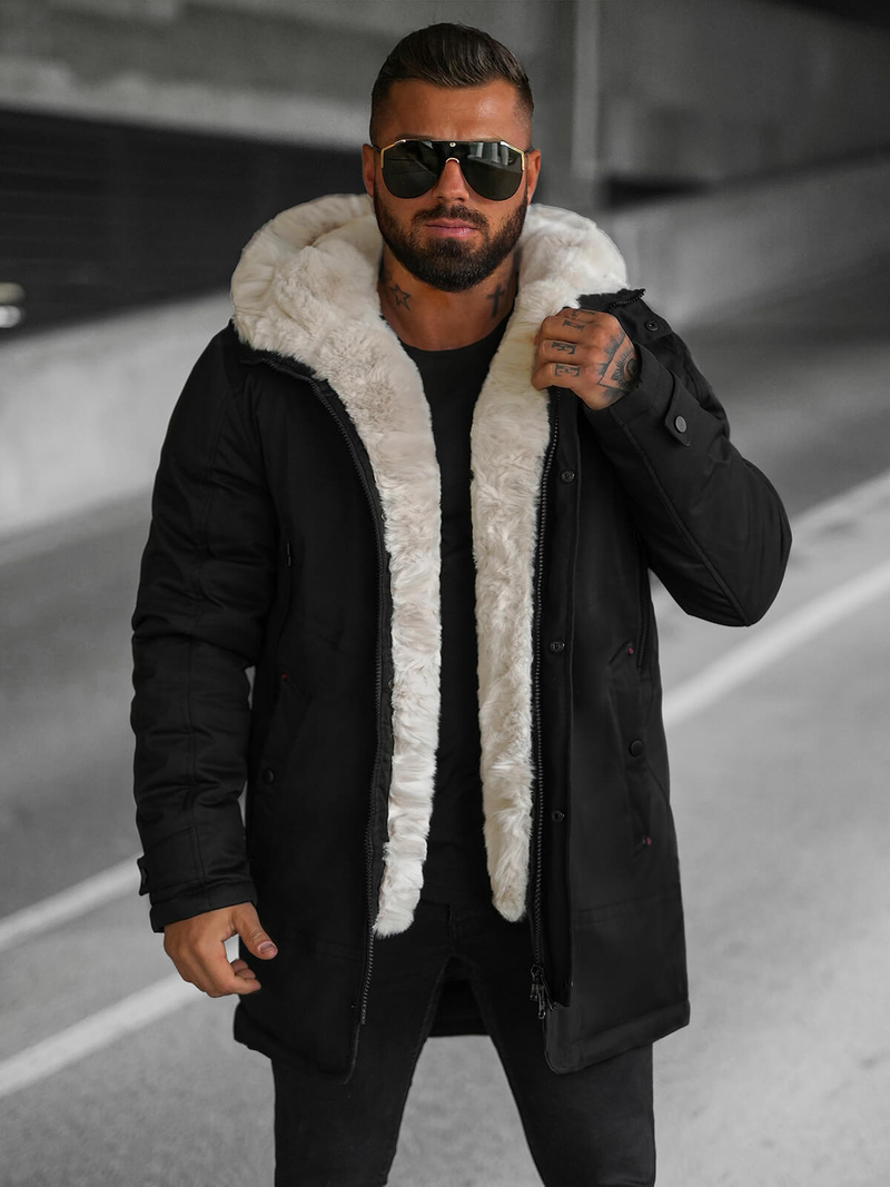 Men's Winter Jacket - Black OZONEE JS/22M319/392Z