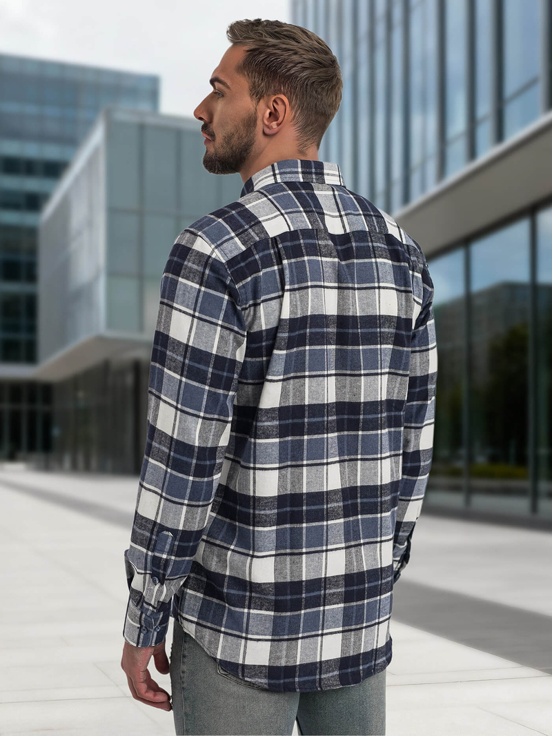 Men's Shirt - Navy Blue OZONEE V/V175