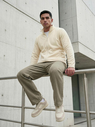 Men's Sweatshirt - Ecru OZONEE JS/HH016/1