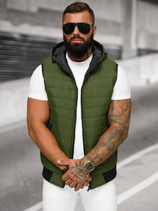 Men's Gilet - Green OZONEE JS/MY88Z