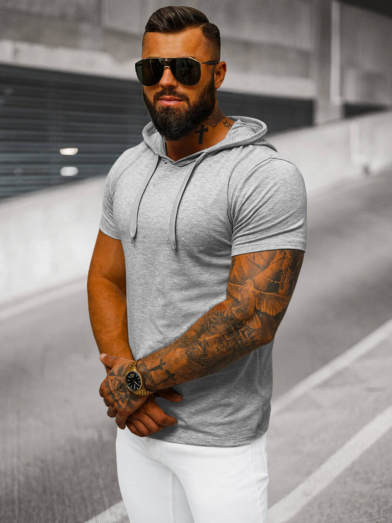 Men's T-shirt - Grey OZONEE JS/8T89/2