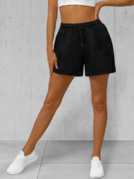 Women's sweat shorts - black OZONEE JS/8K950/3