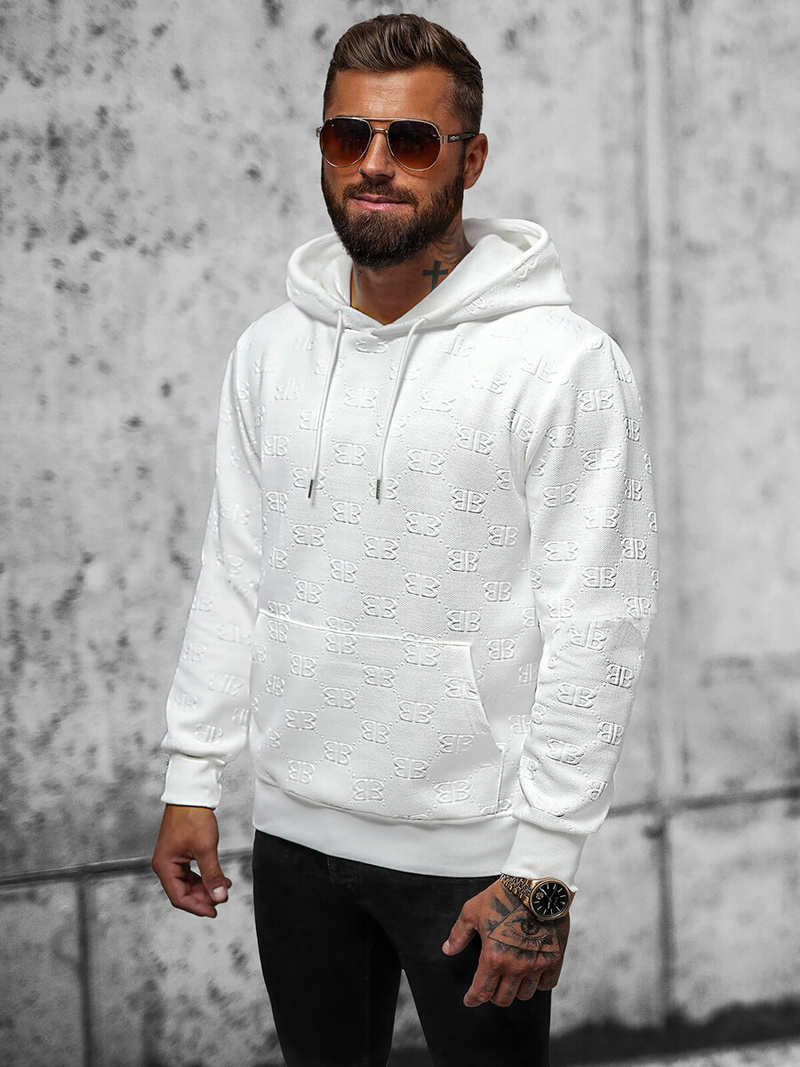 Men's Hoodie - White OZONEE JS/3B566