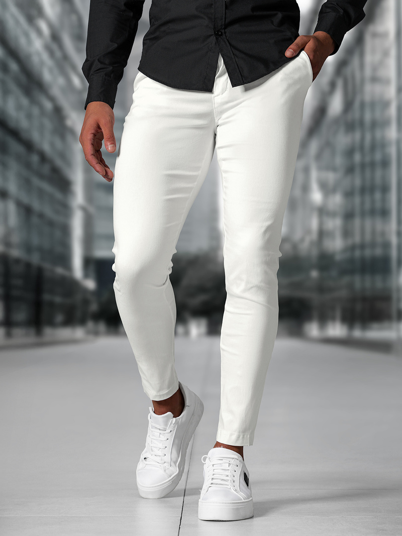 Men's Chinos - Ecru OZONEE O/P4049Z