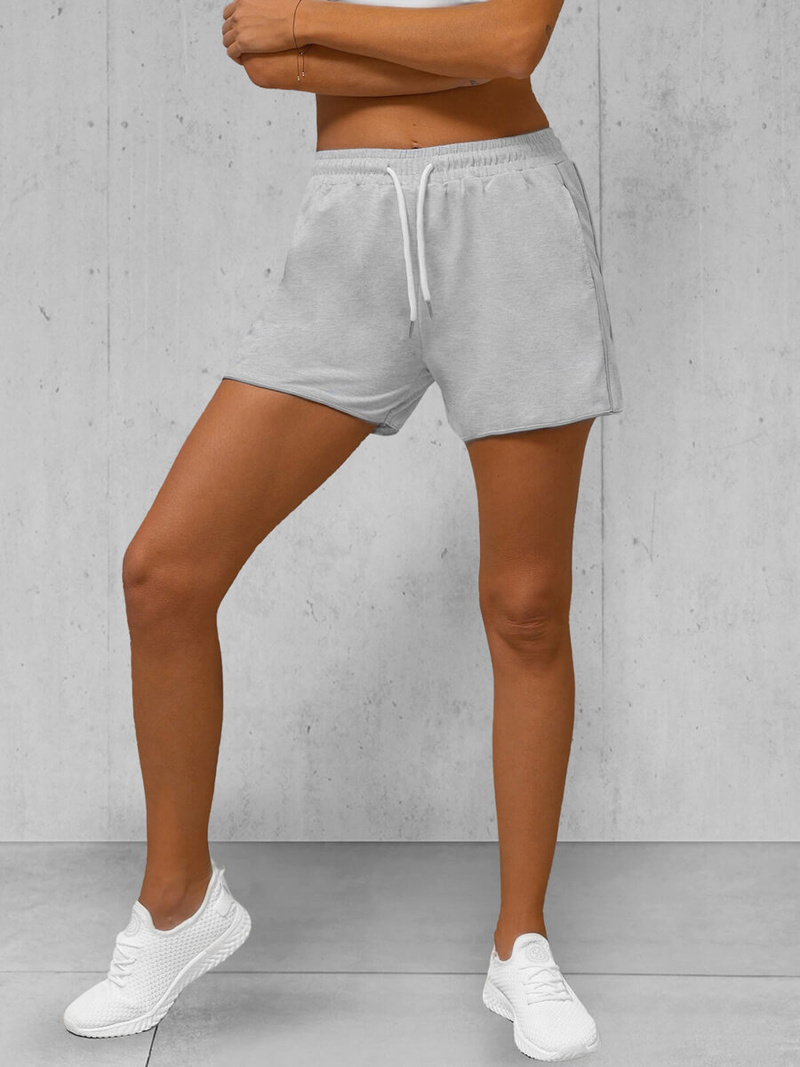 Women's sweat shorts - grey OZONEE JS/8K952/2