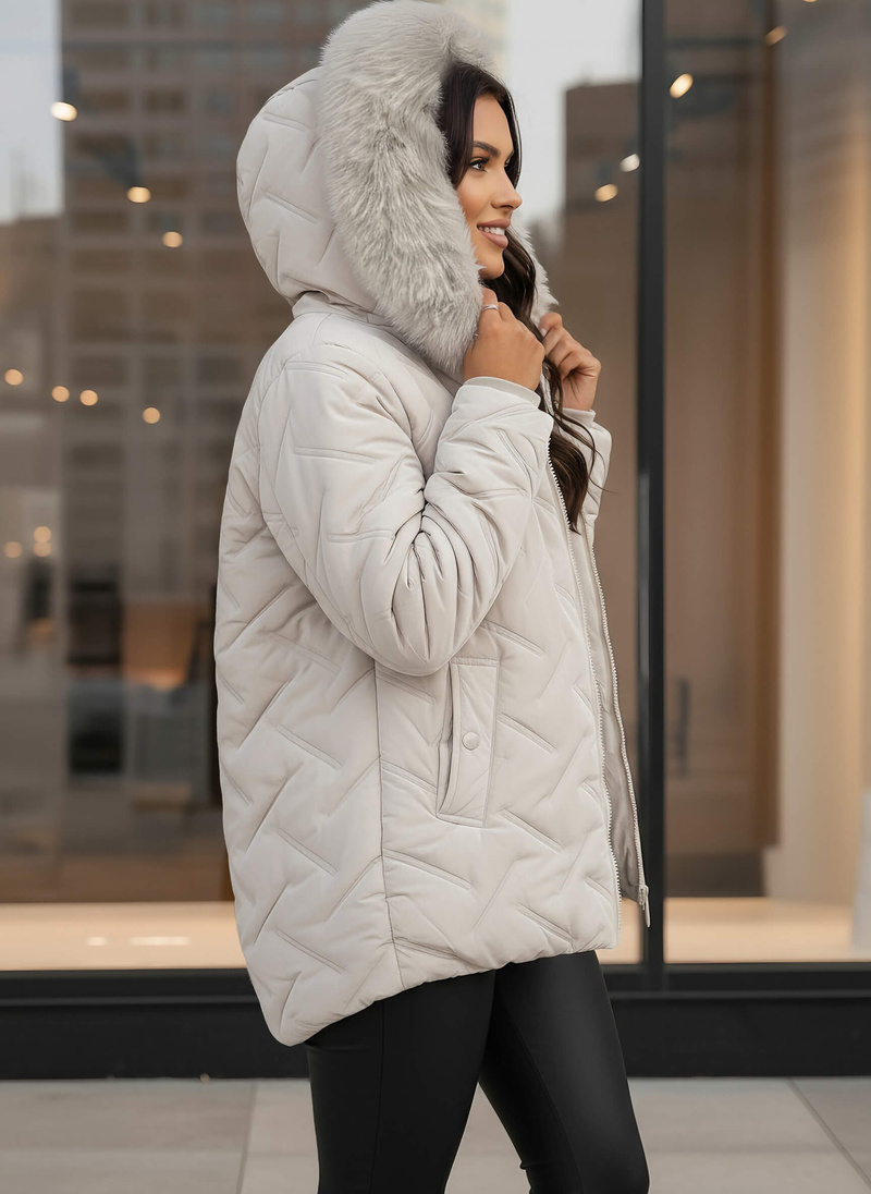 Women's Jacket - Light Grey OZONEE JS/16M9296/280Z