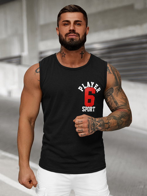 Men's Tank Top - Black OZONEE JS/8B1717/3Z