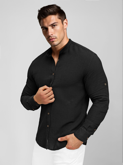 Men's Shirt - Black OZONEE O/V145