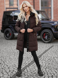 Women's Winter Jacket - Chocolate OZONEE JS/16M9302/158Z