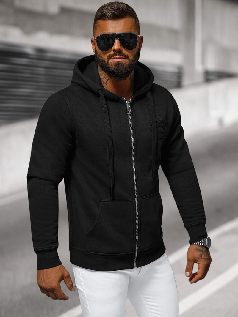 Men's Hoodie - Black OZONEE NB/MF2003