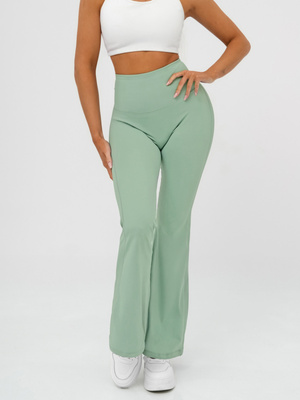 Women's leggings with wide legs - mint OZONEE JS/17K587/127