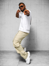 Men's trousers - Beige OZONEE O/G3016Z