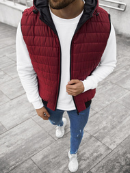 Men's Gilet - Burgundy OZONEE JS/MY88Z
