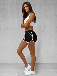 Women's sweat shorts - black OZONEE JS/8K208/3