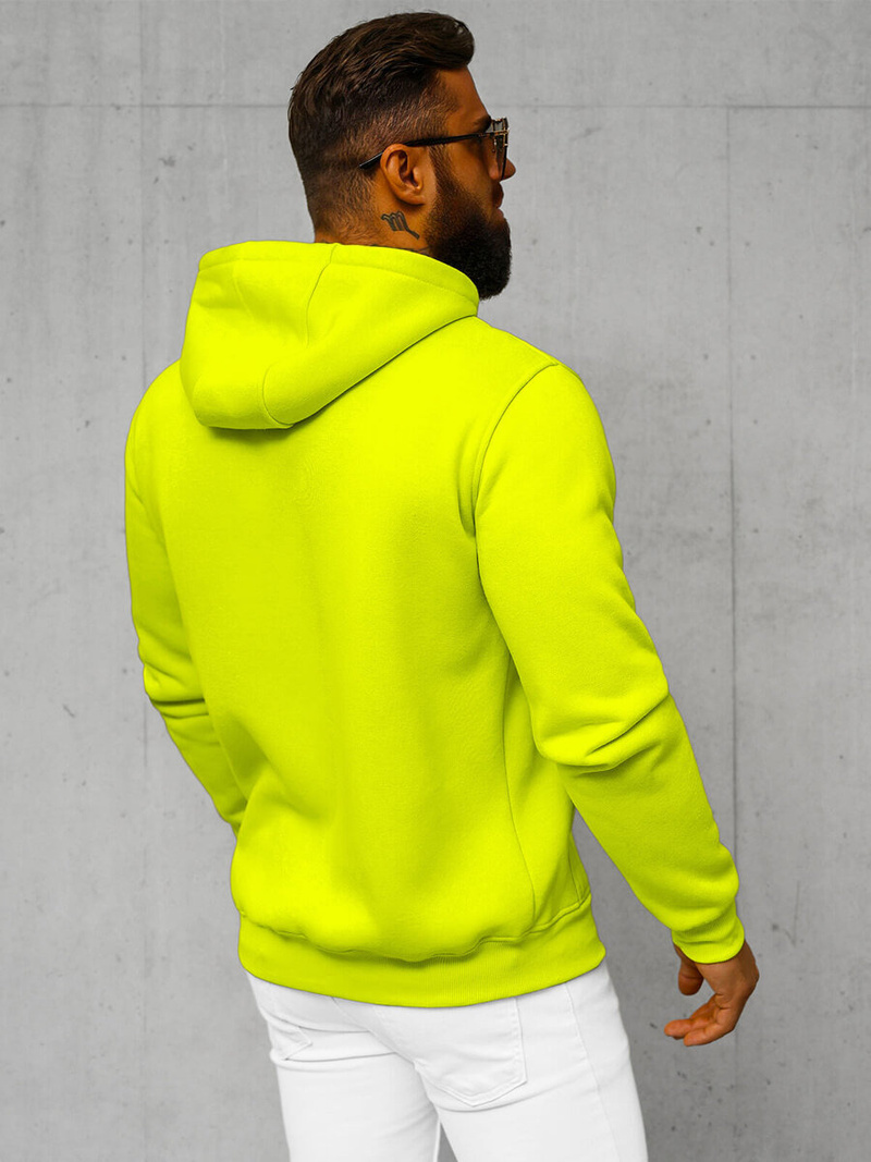 Men's Hoodie - Yellow neon OZONEE JS/2008Z