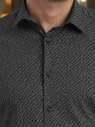 Men's Shirt - Black OZONEE V/V184Z