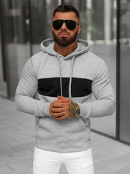 Men's Hoodie - Grey OZONEE JS/8B1308/2