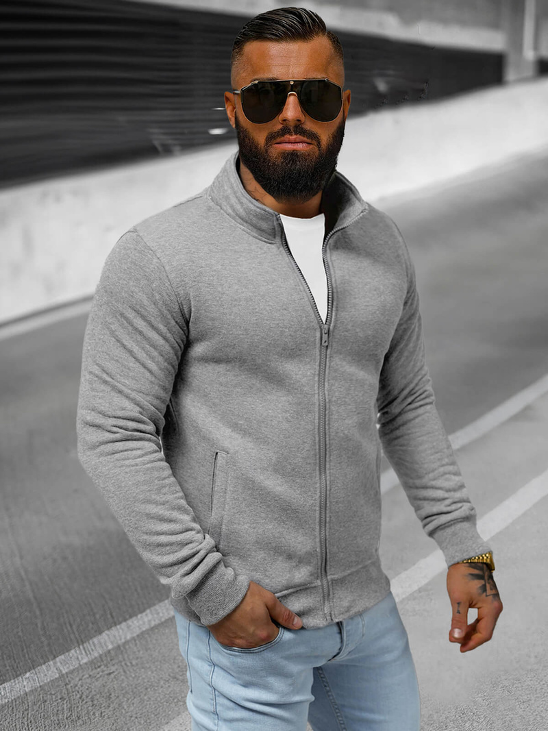 Men's Sweatshirt - Grey OZONEE JS/2002Z