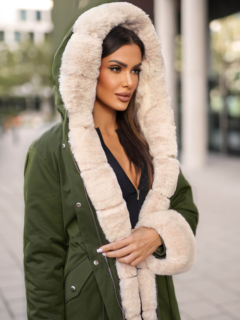 Women's Jacket - Green OZONEE JS/M763/136Z