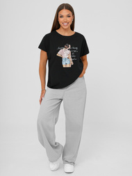 Women's T-shirt - Black OZONEE JS/95T2573/3