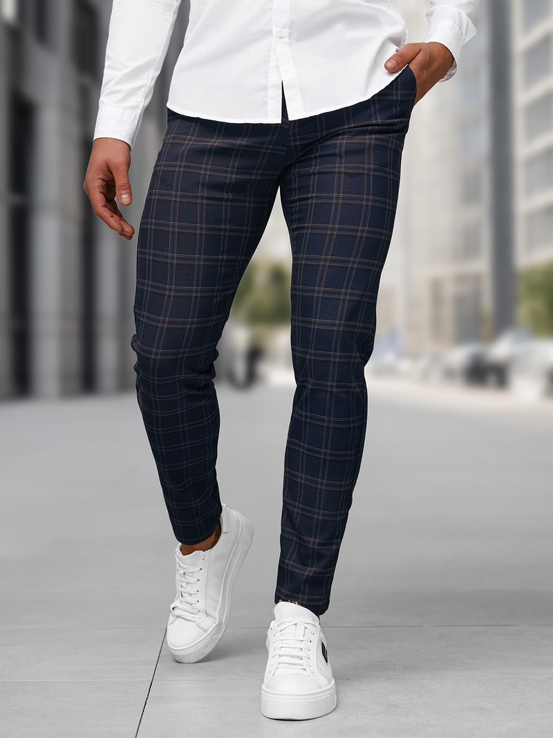 Men's Chinos - Navy Blue OZONEE DJ/5632Z