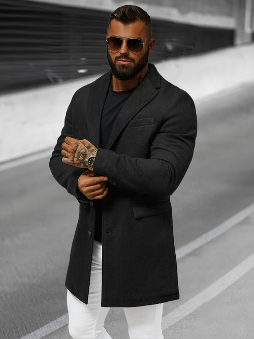 Men's Coat - Black OZONEE JB/1047Z