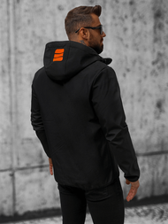 Men's Softshell Jacket - Black and Orange OZONEE JS/HH026/1Z