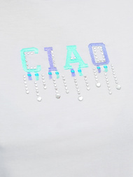 Women's T-shirt - White/Mint OZONEE JS/RJ77542