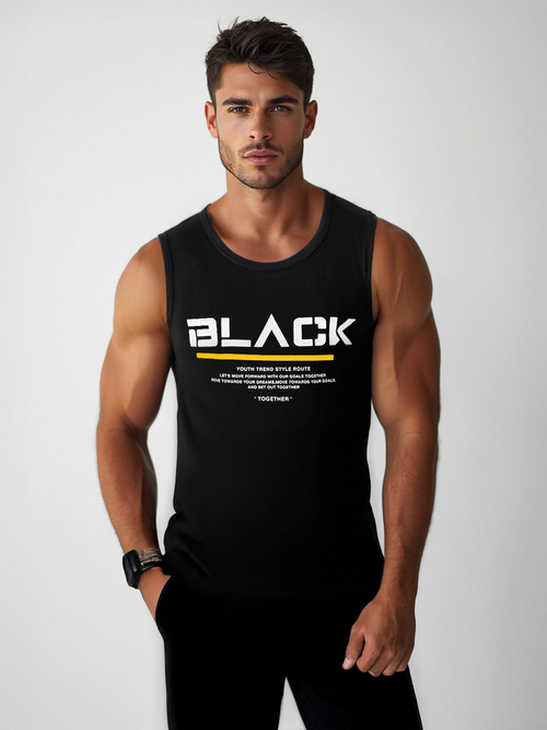 Men's Tank Top - Black OZONEE JS/8B1712/3