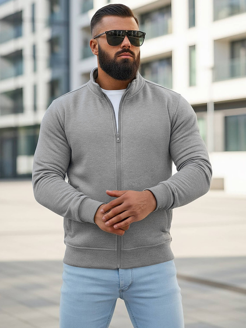 Men's Sweatshirt - Grey OZONEE JS/2002Z