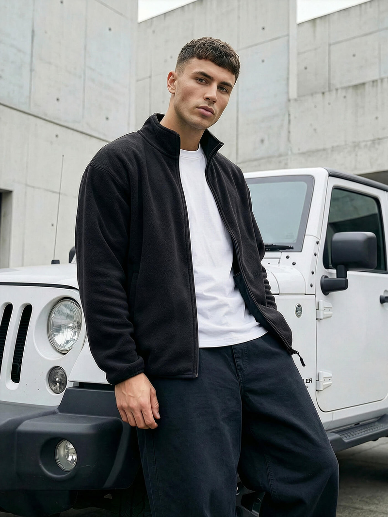 Men's Sweatshirt - Black OZONEE JS/HH016/3