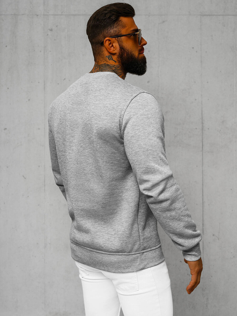 Men's Sweatshirt - Grey OZONEE JS/2001-10Z