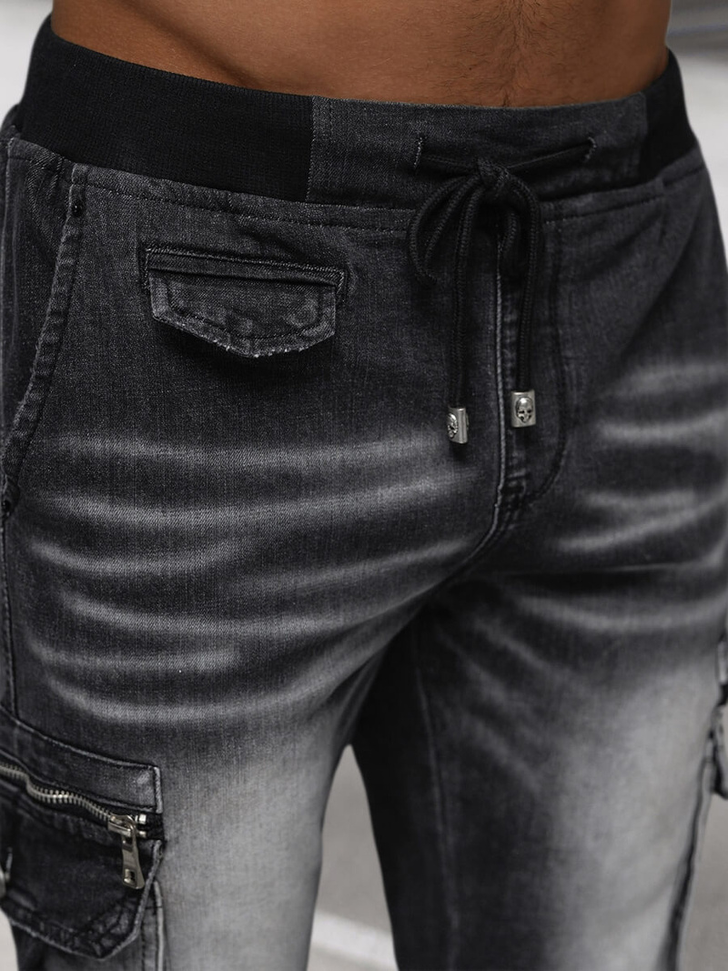 Men's jeans joggers - Black OZONEE NB/MP0108N