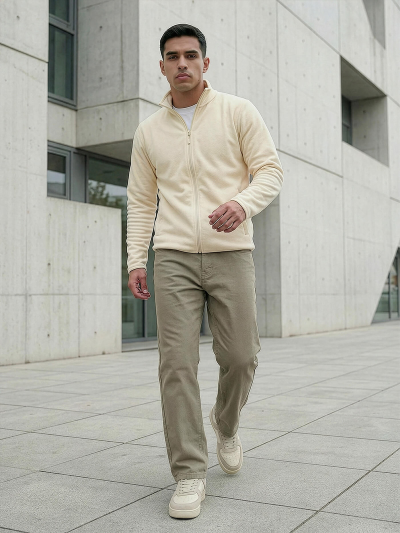 Men's Sweatshirt - Ecru OZONEE JS/HH016/1