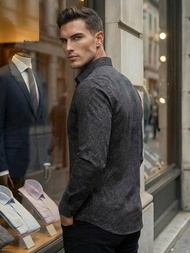 Men's Shirt - Black OZONEE V/V184Z