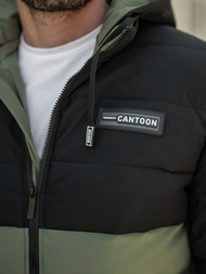 Men's Winter Jacket - Black/Green OZONEE JS/31M5083/136