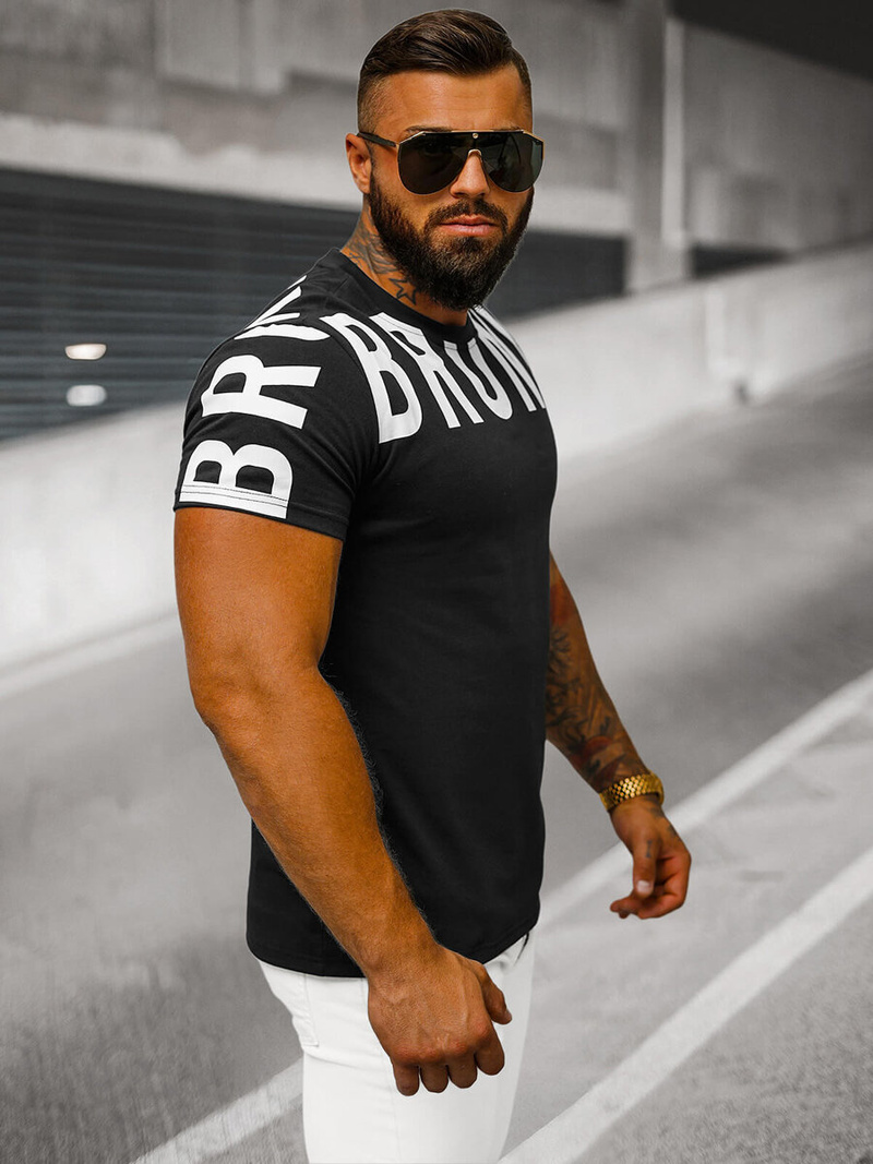 Men's T-shirt - Black OZONEE O/8T1265/3