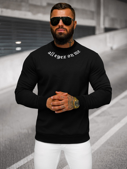 Men's Sweatshirt - Black OZONEE O/P2027