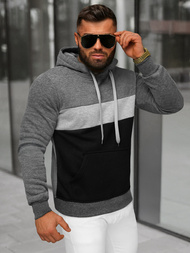 Men's Hoodie - Dark Grey OZONEE JS/8B1320/5