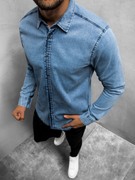 Men's Denim Shirt - Blue OZONEE O/3453Z