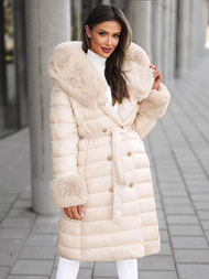 Women's Coat - Beige OZONEE JS/5M3160/254Z