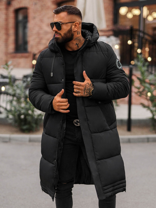 Men's winter jacket - black OZONEE JS/19M1290/392