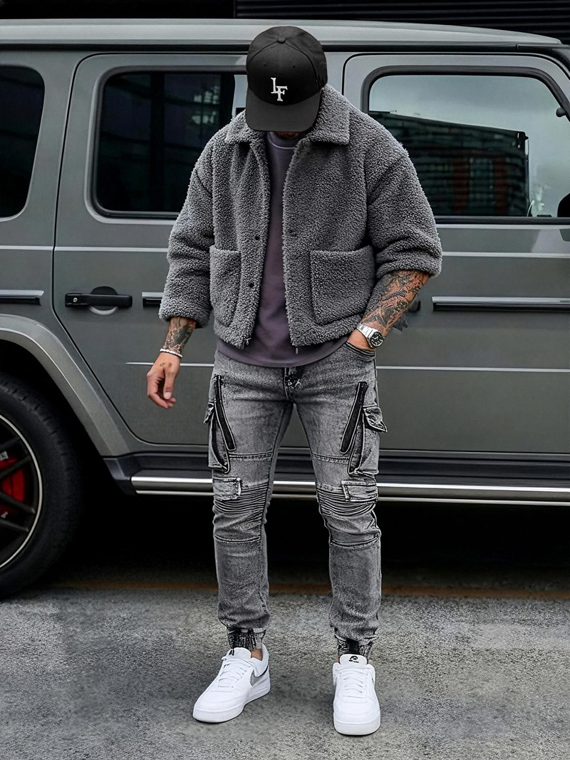 Men's Jeans - Dark Grey OZONEE O/E10017Z