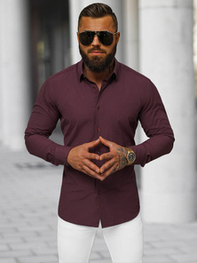 Men's Shirt - Burgundy OZONEE O/V116